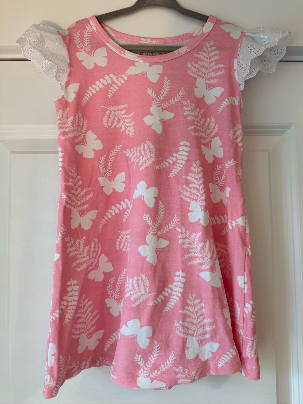 Beaufort Bonnet Polly Play Dress Front Porch Fern Butterfly Pink White Size 5